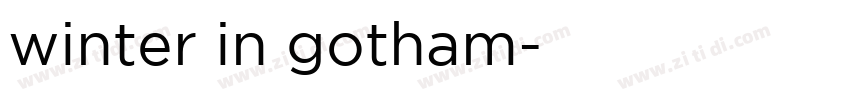 winter in gotham字体转换